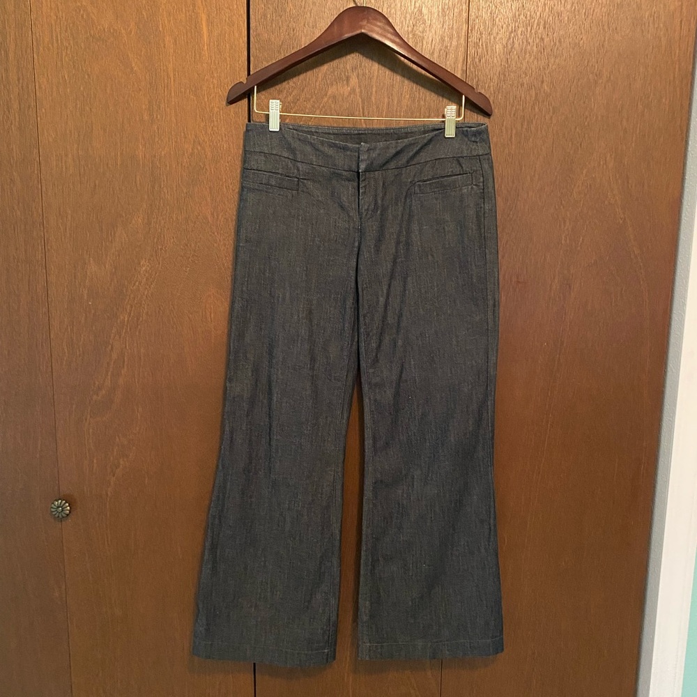 Halogen Cotton Wide Leg Dress Jeans Women’s Size 2 Petite Black